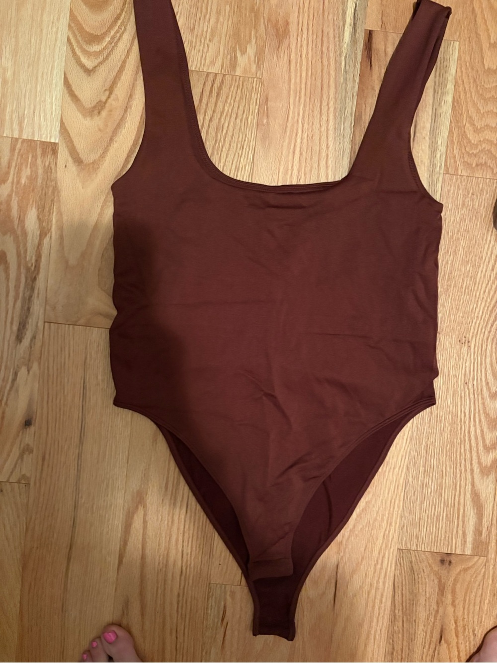 Target Brown Scoop Neck Bodysuit